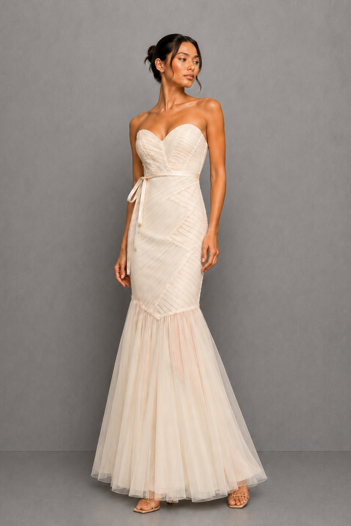 Vestido Monique Lhuillier – Marfil | Talla 2