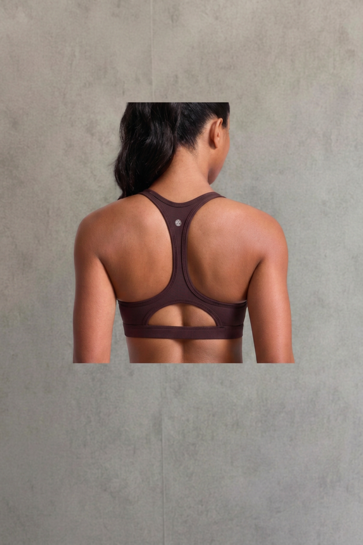 Crzyoga Racerback Keyhole Sports Bra - Ripe Plum | talla L