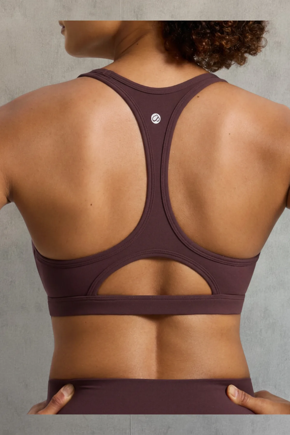 Crzyoga Racerback Keyhole Sports Bra - Ripe Plum | talla L