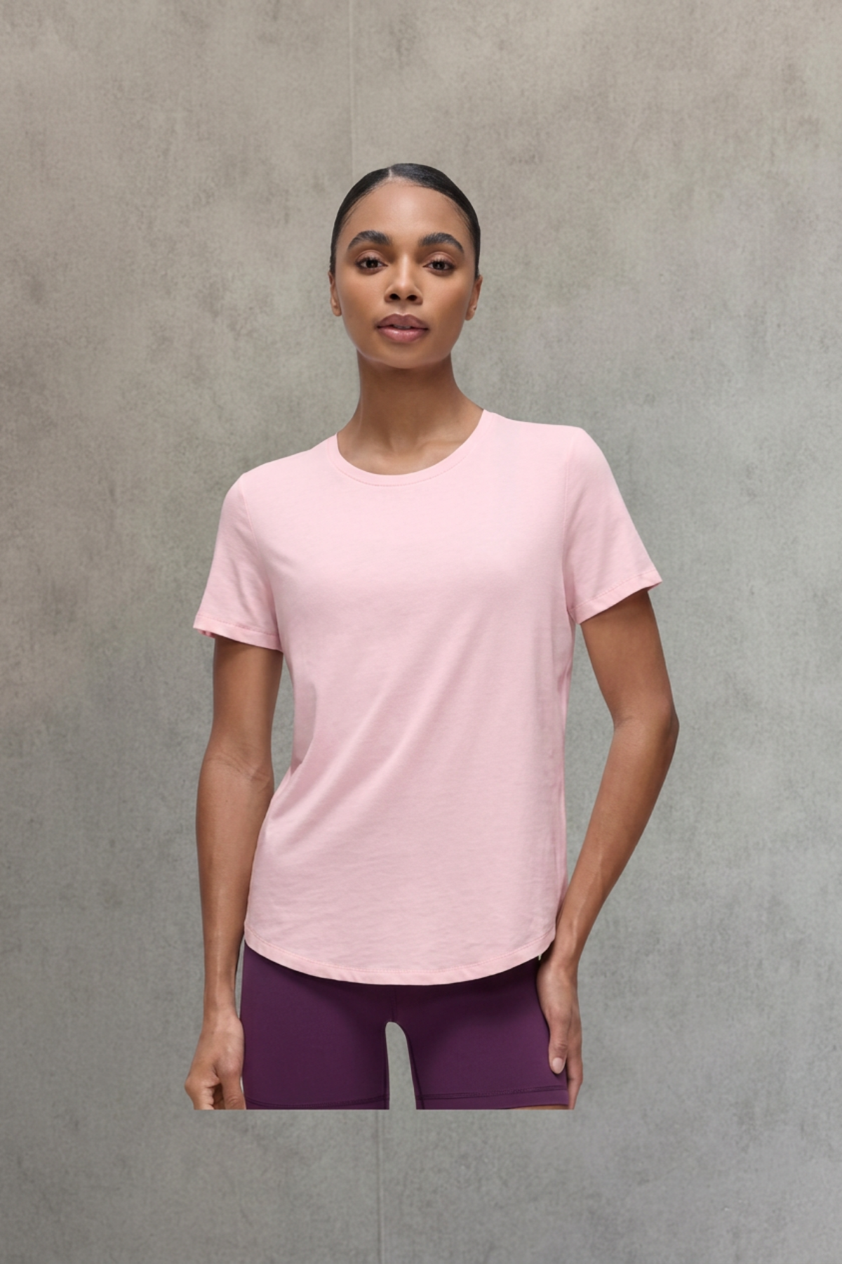 Crzyoga Pima Cotton camiseta de cuello redondo