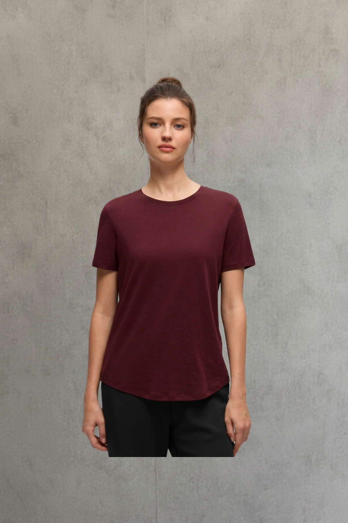 Crzyoga Pima Cotton camiseta de cuello redondo