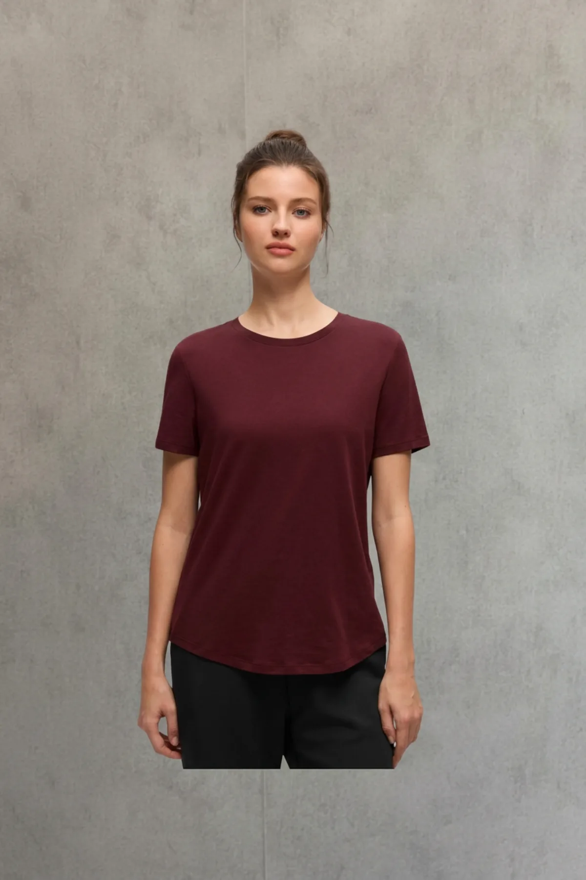 Crzyoga Pima Cotton camiseta de cuello redondo