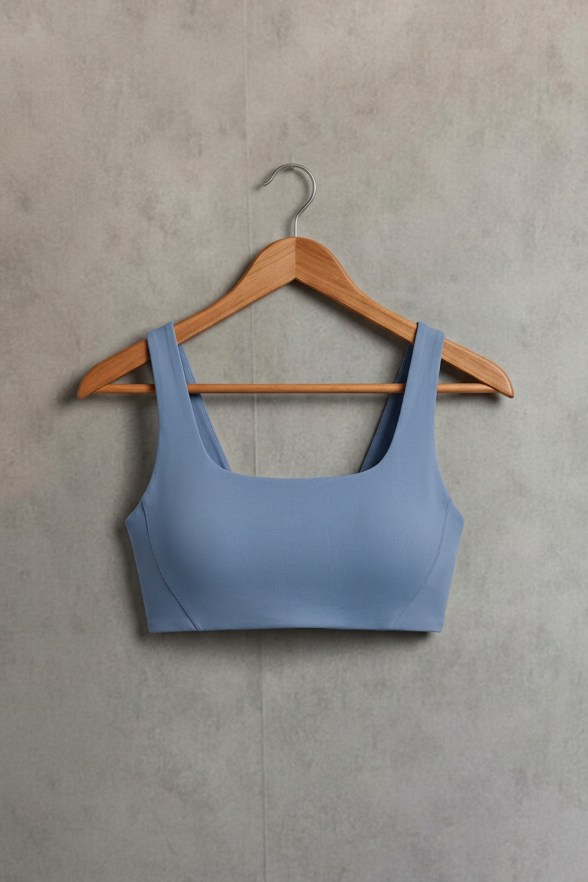 Crzyoga Sport Bra Square Neck - Washed Denim | Talla M
