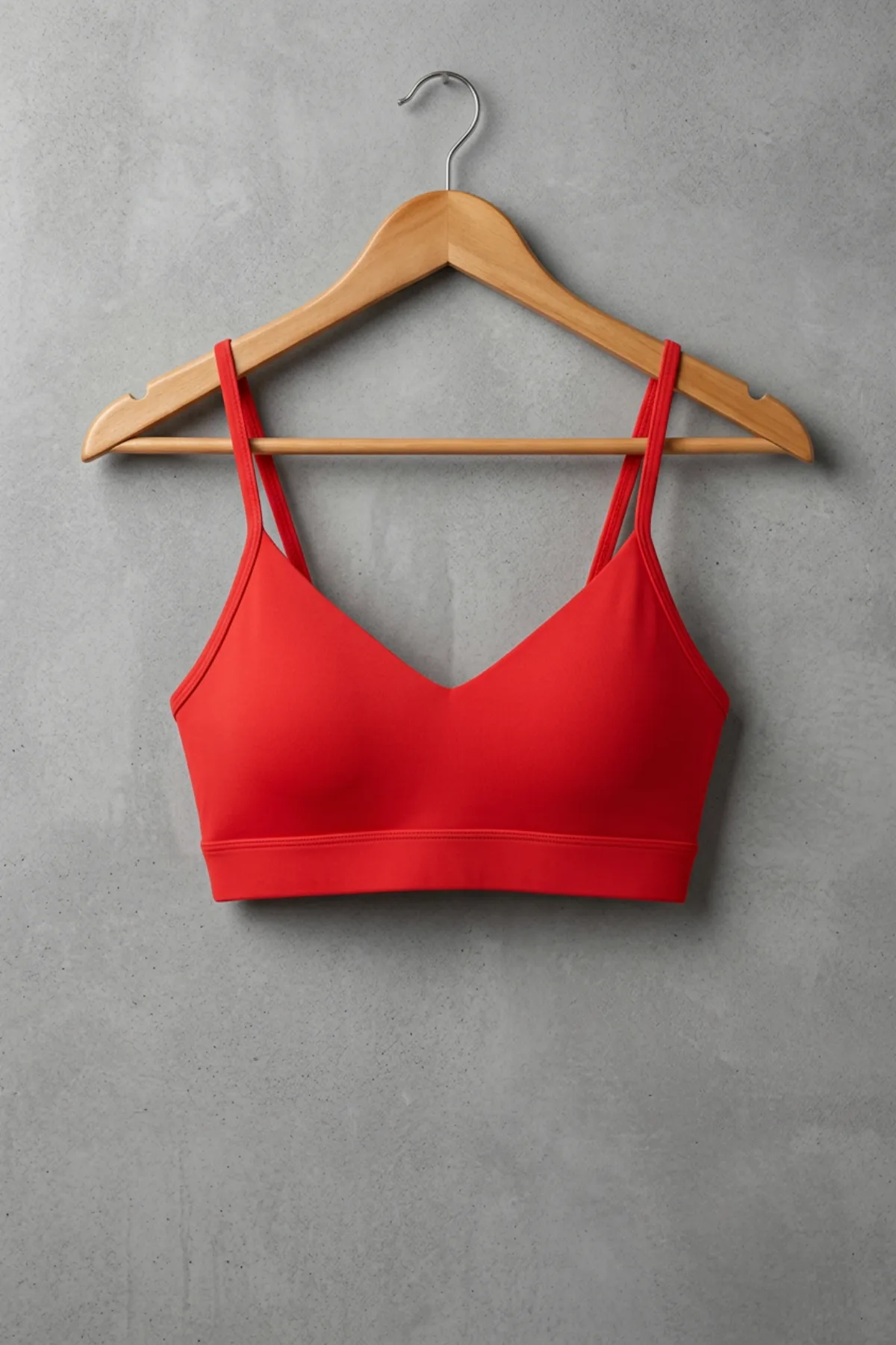 Crzyoga Sport Bra V Neck Spaghetti Strap - Deep Red |Talla M