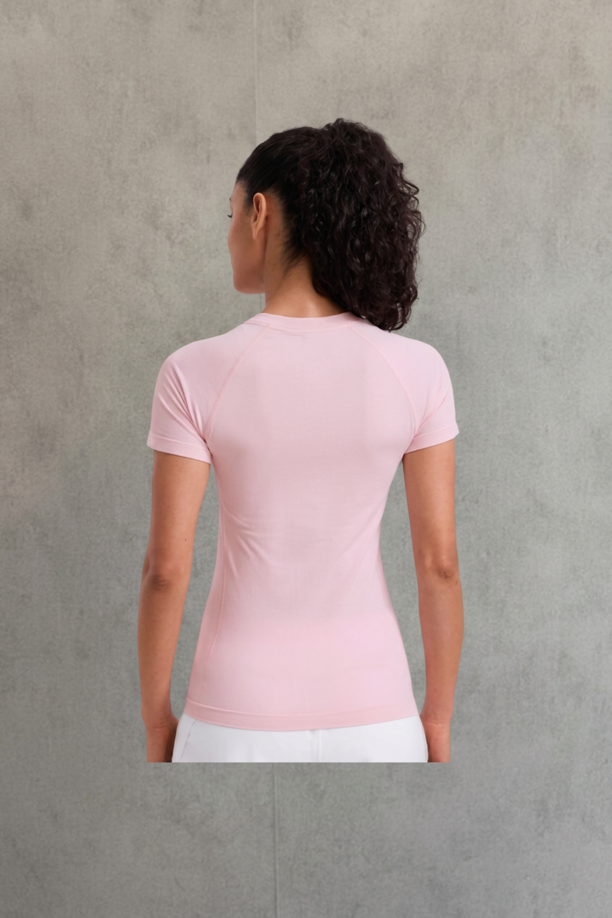 Crzyoga Camiseta Seamless Hip Length Short Sleeve