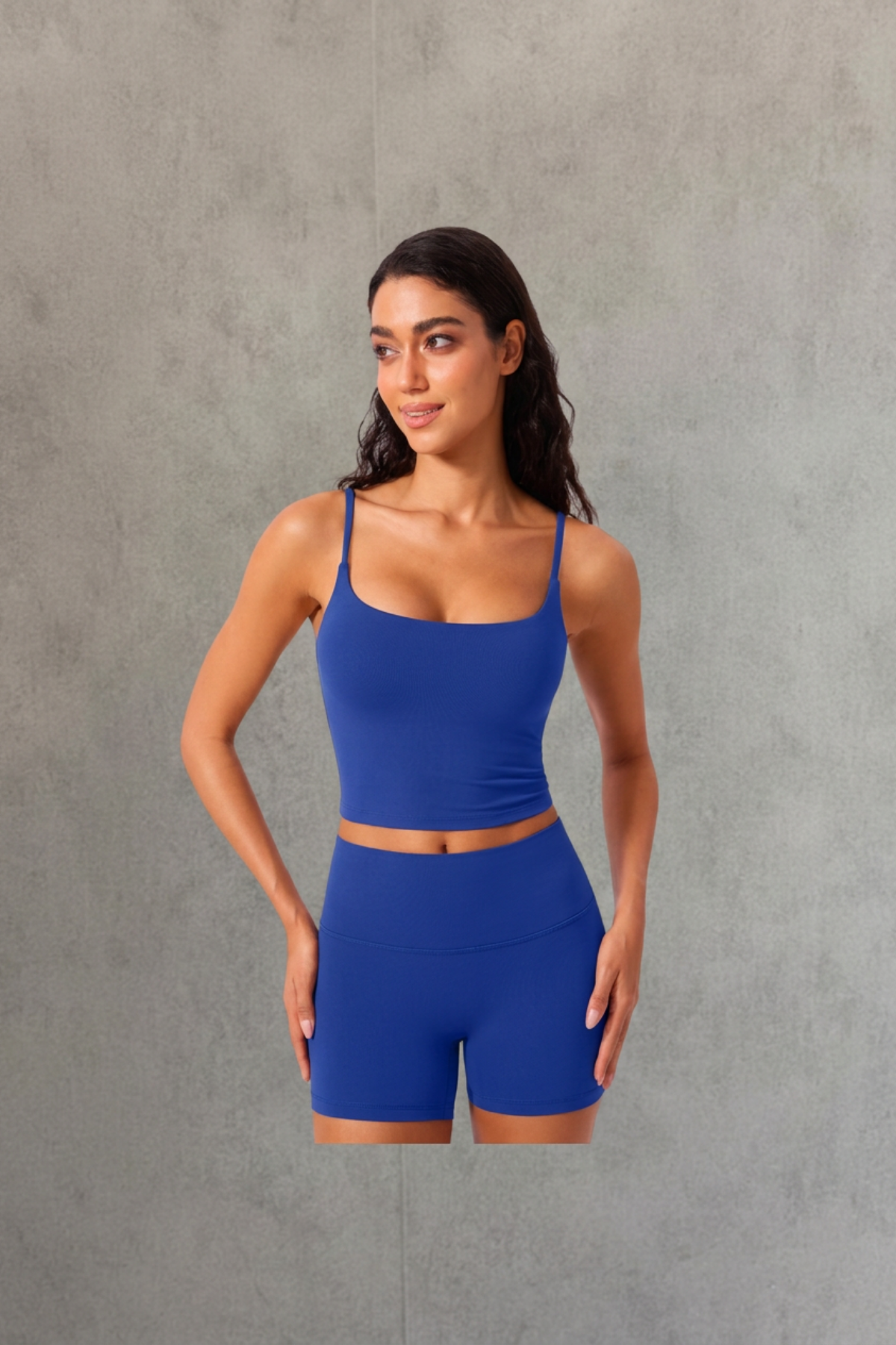 Crzyoga Cropped Tank sosten incluido - Waves Blue | Talla S