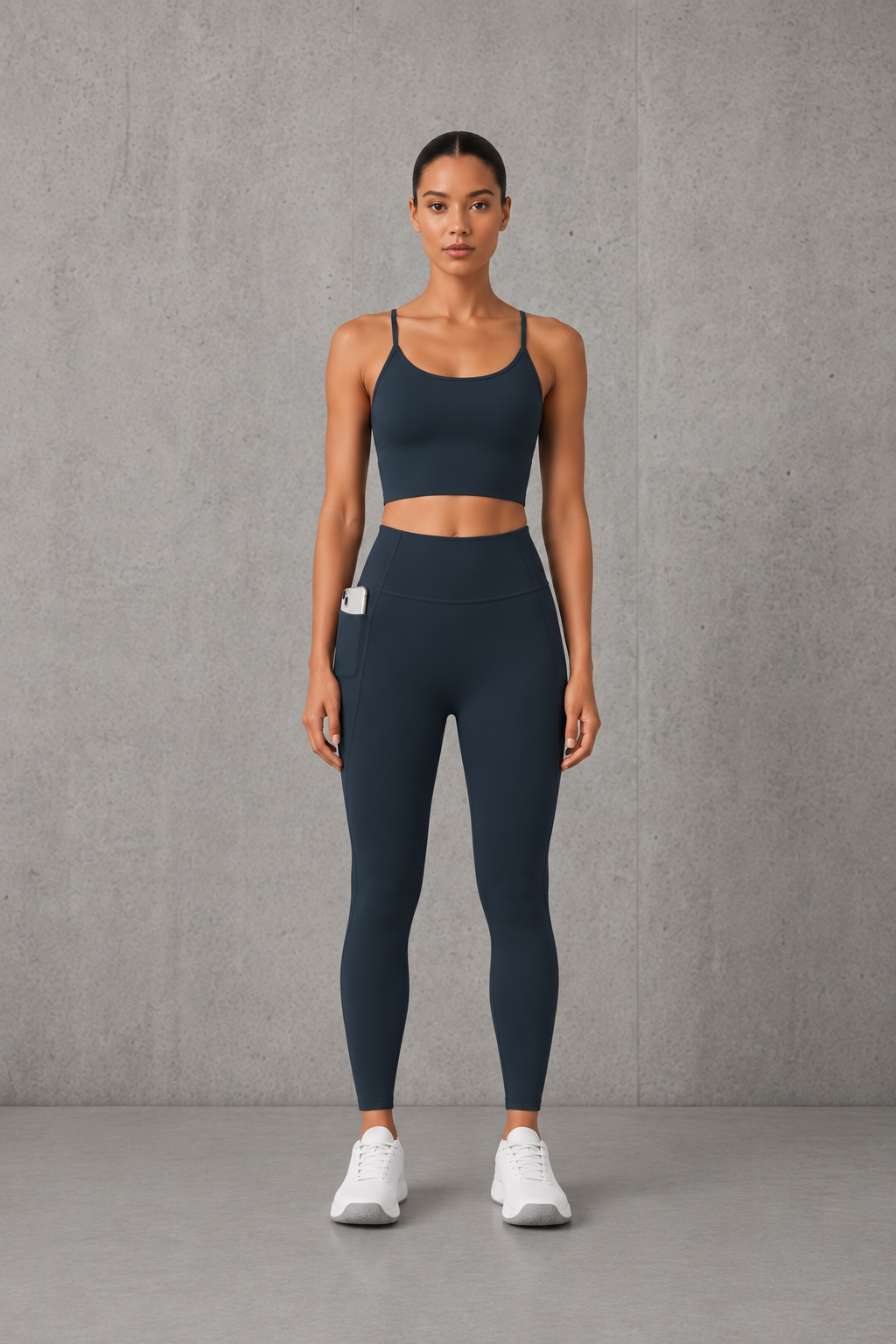 Crzyoga No Front Seam Pocket Legging 25'' - true navy | Talla M