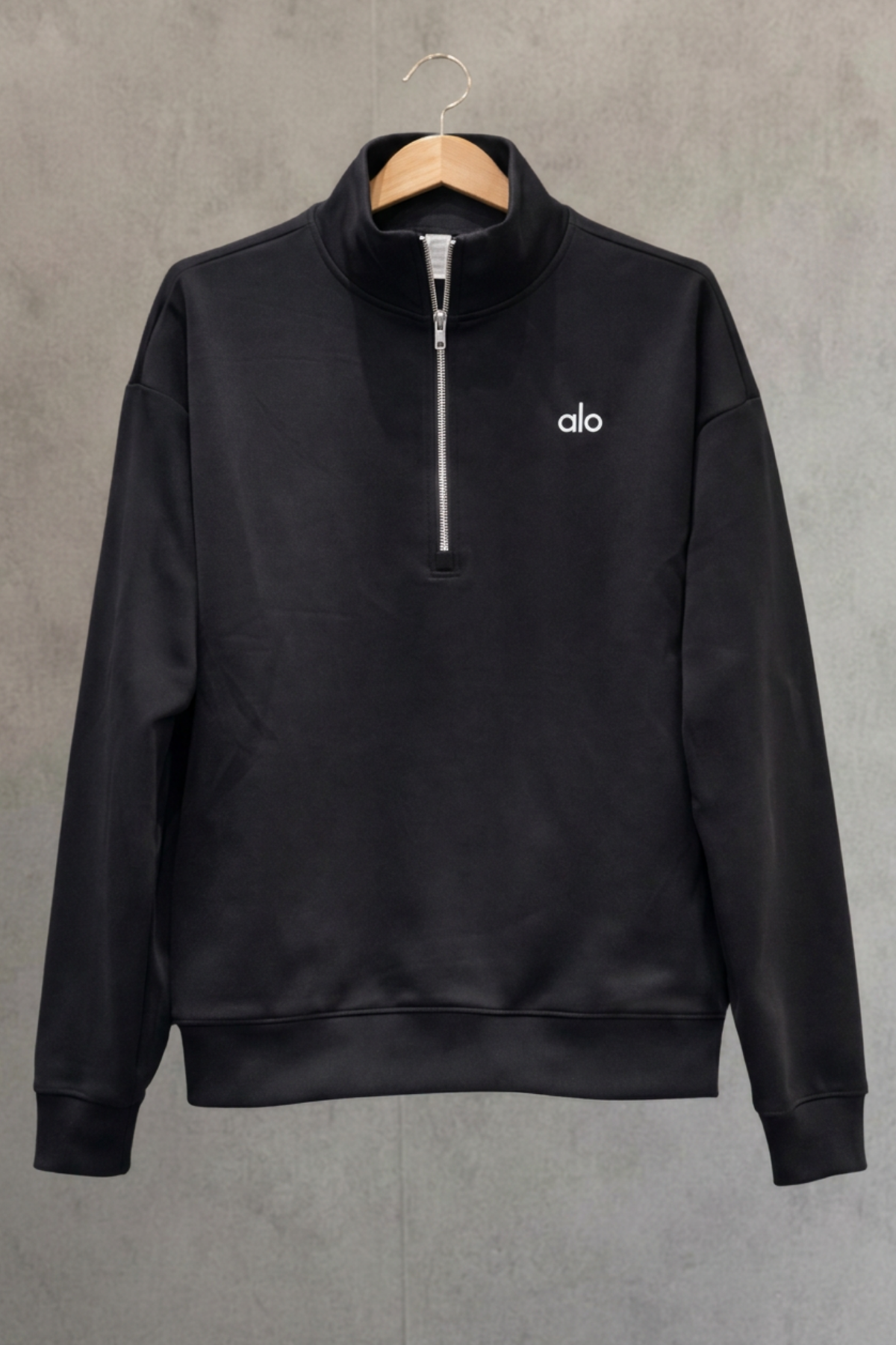 Alo Yoga Pullover cremallera 1/4 – negro | Talla L